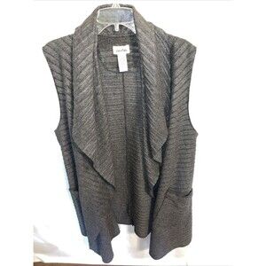 Le Moda Women’s Open Cardigan Size XL Gray Going Out Party Fall Comfort